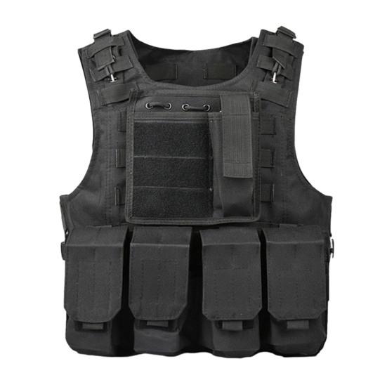 Dětská taktická vesta s více kapsami, nastavitelná plátěná vesta, venkovní bojová vesta pro chlapce a dívky, pro hraní rolí, lov, tréninkové vybavení