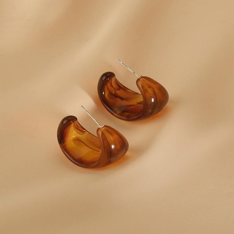 Maillard artificial tiger's eye stone ear buckle retro fashion high-end earrings light luxury temperament earrings