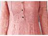 New Autumn Lace Slim Fit Long-Sleeved Solid Color Plus Size Dress for Women