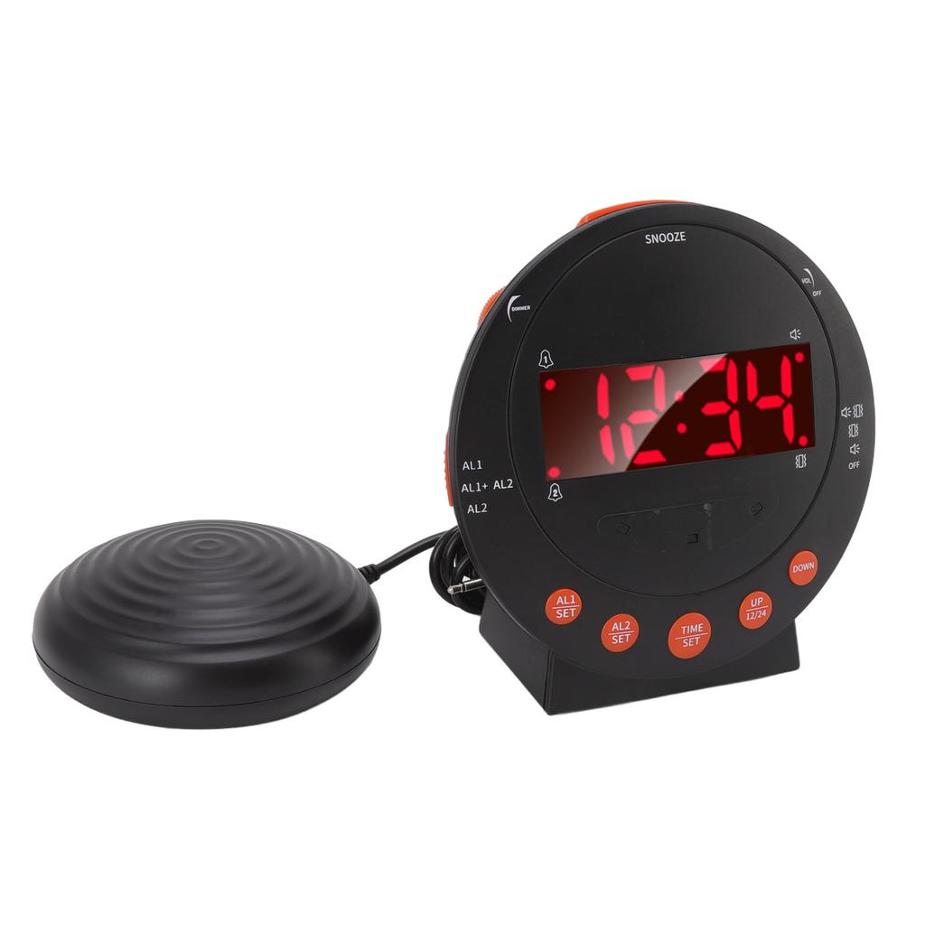 Alarm Clock 110 Decibels Red Flashing Light Super Shaker Extra Loud Alarm Clock for Student Elder