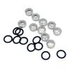 Clear Brake Sight Glass Service Parts Kit, 10-Piece Motorcycle Repair Set with Rubber Gasket Components for Upkeep