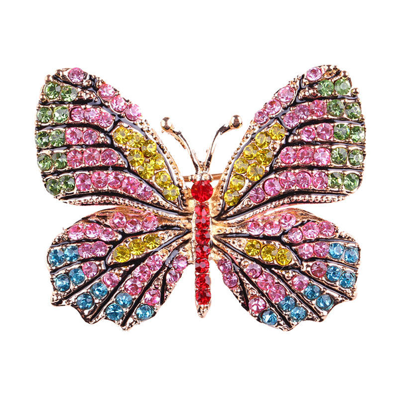Butterfly Brooch Pin Gold Women Dress Wedding Bridal Brooch Pin