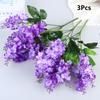 Artificial Hyacinth Lavender Bouquet Fake Flowers For Home El Garden Wedding Decoration Plastic Floral Arrangement