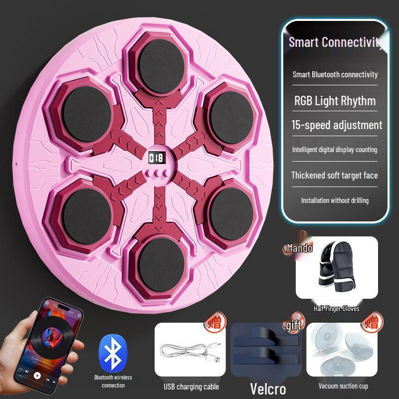 Children's Music Boxing Trainer: Wall-Mounted Target & Gloves - Perfect Birthday Gift for Boys & Home Exercise.