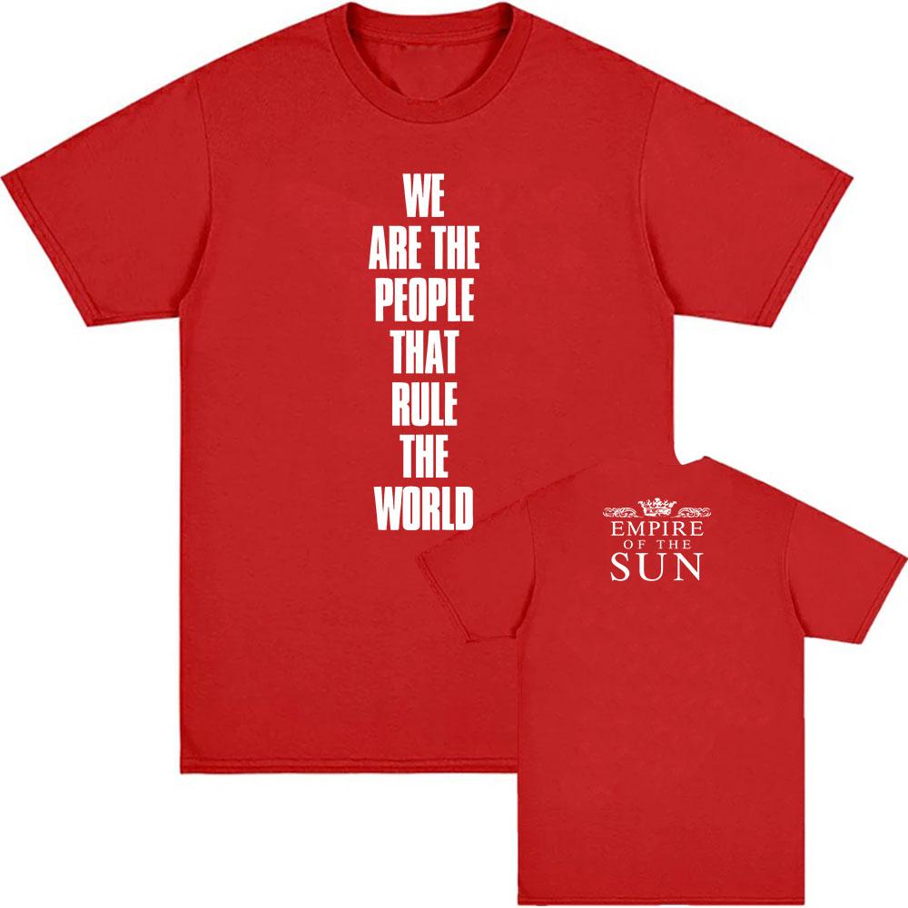 

Мы — Люди Футболка Музыкальная Группа Empire of The Sun Футболки Хлопок с Коротким Рукавом Унисекс Уличная Одежда Графическая Одежда для Мужчин 4XL