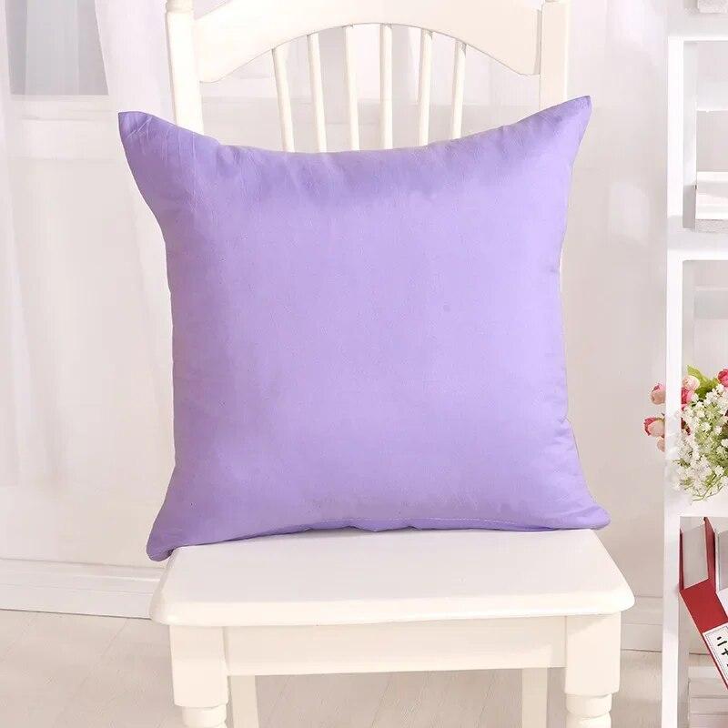 candy colored pillowcase solid color throw  birthday   decorative  funda de almohada kussensloop