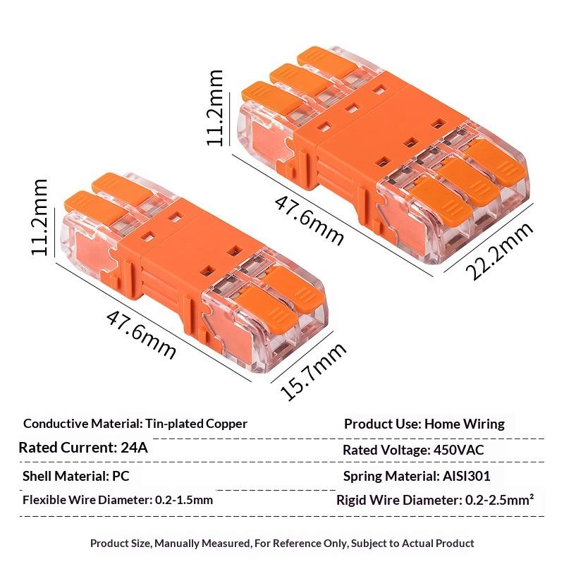 1/2/4Pcs 2/3/4 In And 2/3/4 Out Cmk 64 Quick Lever Wire Connectors For Compact Plug Male Female Terminals Universal Blocks