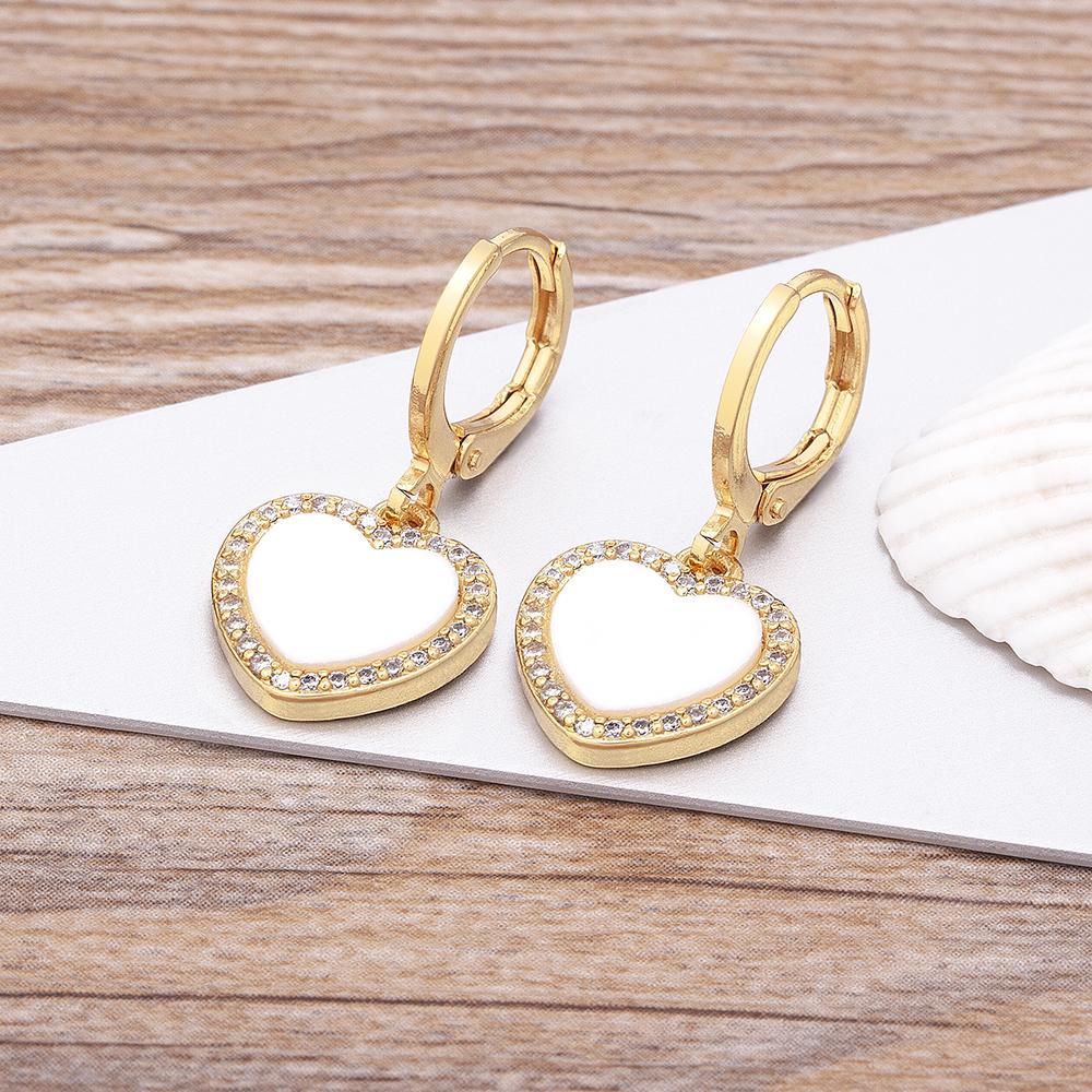 Nidin Fashion Classic Tree of Life Drop Earrings For Women Girl Female Copper CZ Lucky Party Birthday Jewelry Hoop Earrings Gift