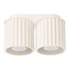 Modern Beige Oval Ceiling Lamp 21 Cm Fluted Spots 2Xgu10 10W Aura Sollux Lighting