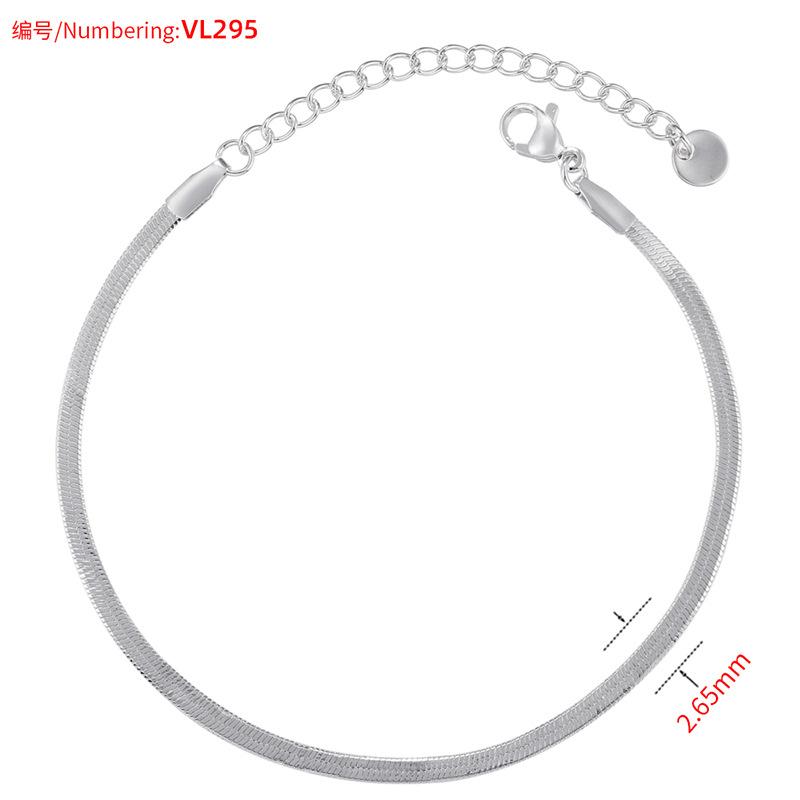 Edelstahl Vergoldet Klingen-Kettenarmband Schlichter Herren- und Damenschmuck Vl295-299