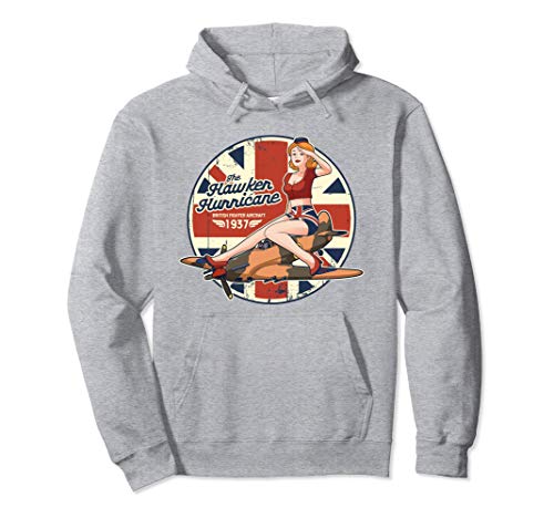 Hawker Hurricane RAF WWII Airplane Pinup Hoodie