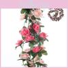 Luxurious Pink Silk Rose Floral Vine Garland For Stunning Party And Home Decor