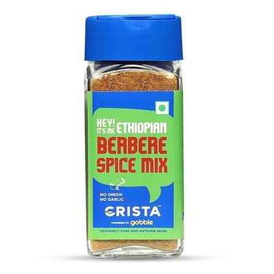 CRISTA Ethiopian Berbere Spice Mix | Vegetable Curry Masala | Vegan | No Onion | No Garlic | Zero Added Colours, Fillers| 50 Gms