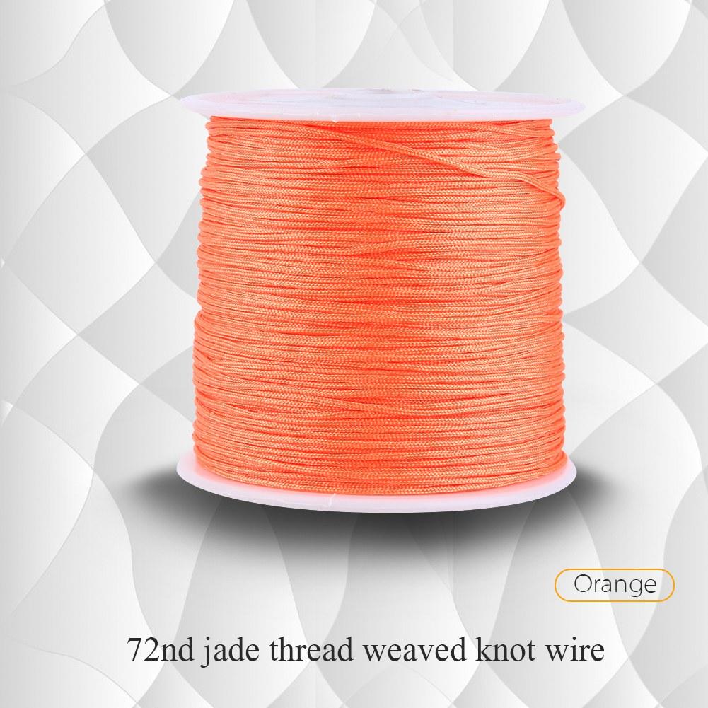 

100M x 0.8mm нейлоновый китайский узел шнур Rattail макраме Шамбала нить струна оранжевый