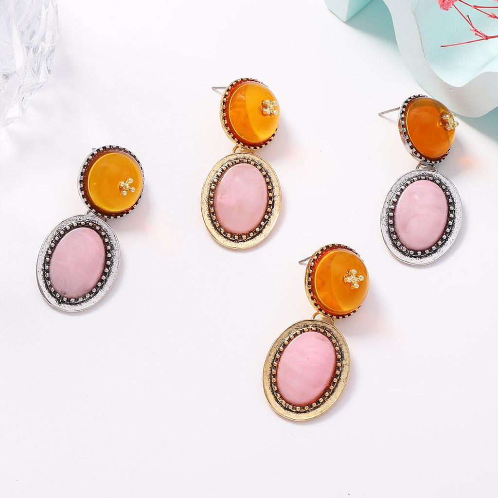 Daily Commuting Simple Design Geometric Resin Alloy Earrings Casual Fashion Niche Women's Earrings