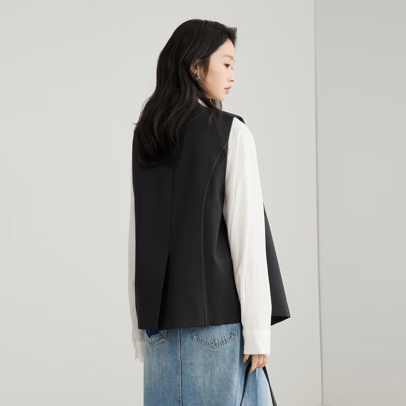 Elva' Island Women's Loose Fit Suit Vest