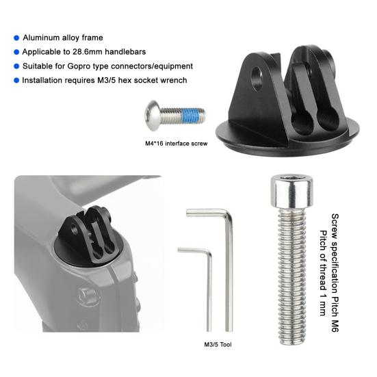 Bicycle Sports Camera Stand Simple Installation Universal Fit Bicycle Fork Stem Top Cap Extension Stand Computer Adapter Bracket