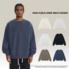 Men's Fleece Sweatshirt 450g Heavyweight Solid Crewneck Drop Shoulder Pullover Winter Warm Streetwear