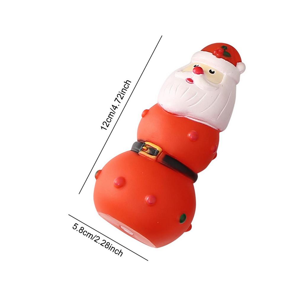 Dog Chew Toys Christmas Pet Dog Squeaky Toy Bite Resistant Puppy Toy Teeth Cleaning Interactive Dog Toys Christmas Gifts For pet
