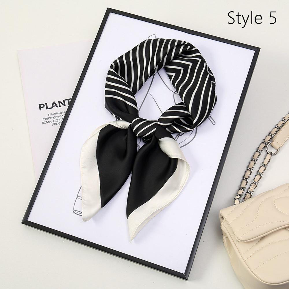 Fashion 70*70cm Hair Scarf Bohemia Style Sun Protection Silk Scarf Female Foulard Smooth Bandana Hairbands Women