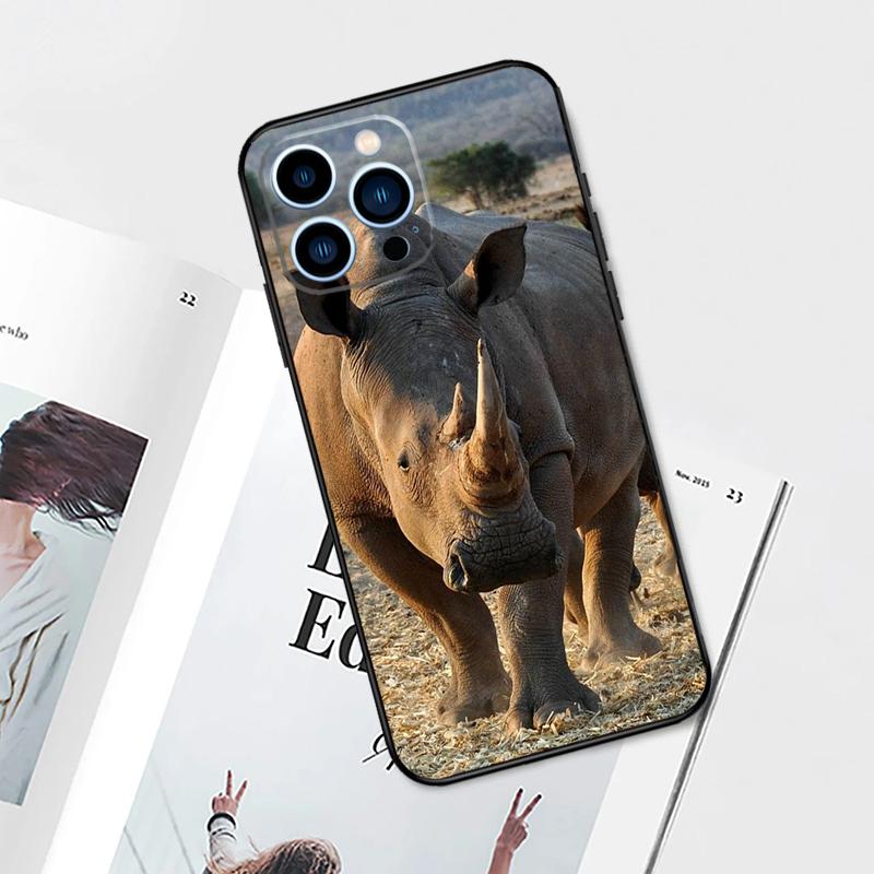 

Чехол для телефона Animal Rhino для iPhone 11 12 13 14 15 Pro Max Plus 12 13 Mini 7 8 SE X XR XS MAX Cover Shell iPhone 14 Plus