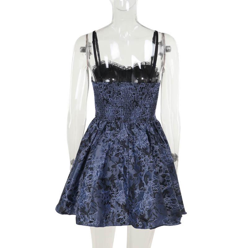 Gothic Dark Two-Color Jacquard Sling Dress & Lolita Cardigan Set