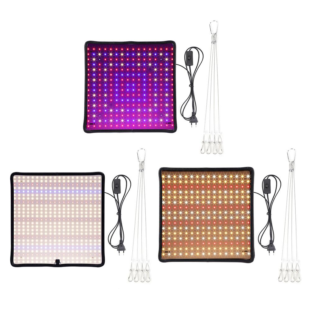 45W Indoor Grow Lights with Hooks LED Grow Light Red + Blue + White 256 LED Grow Lamp for Indoor Gardening Vegetables Grow Tent