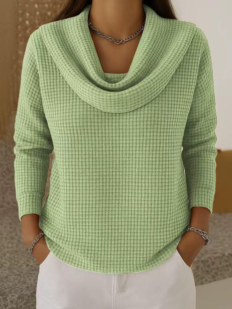 Solid Color Casual Loose T-shirts For Woman Vintage Women's Oversized T-shirt Long Sleeve Tees Fashion Female Tops