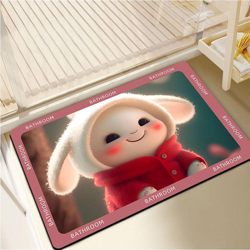 Water Absorbent Floor Mats Imitation Diatom Mud Bathroom Cartoon Entry Door Bathroom Quick Drying Toilet Foot Mats Carpet Home