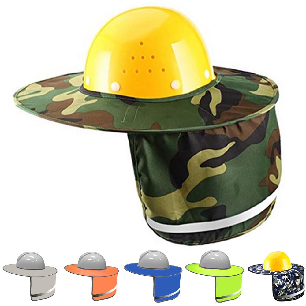 Outdoor Safety Hat Neck Shield Cover Sun Shade High Visibility Reflective Strip Workplace Safety Supplies For Construction Site