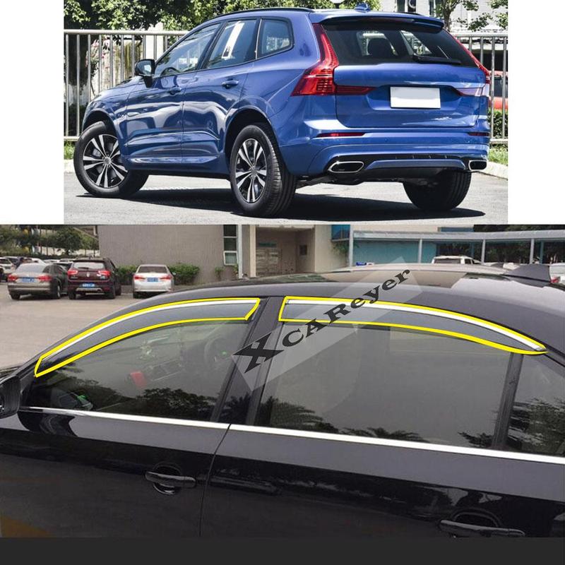 For VOLVO XC60 2018    Car Body Styling Sticker Plastic Window Glass Wind Visor Rain/Sun Guard Vent Parts