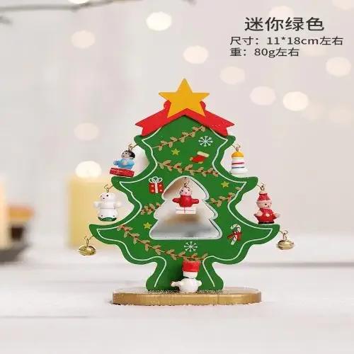 

Дерев яна Різдвяна Ялинка Настільна Прикраса Зроби Сам Міні Різдвяна Ялинка Прикраси Прикраса для Вітрини adornos navideños as picture