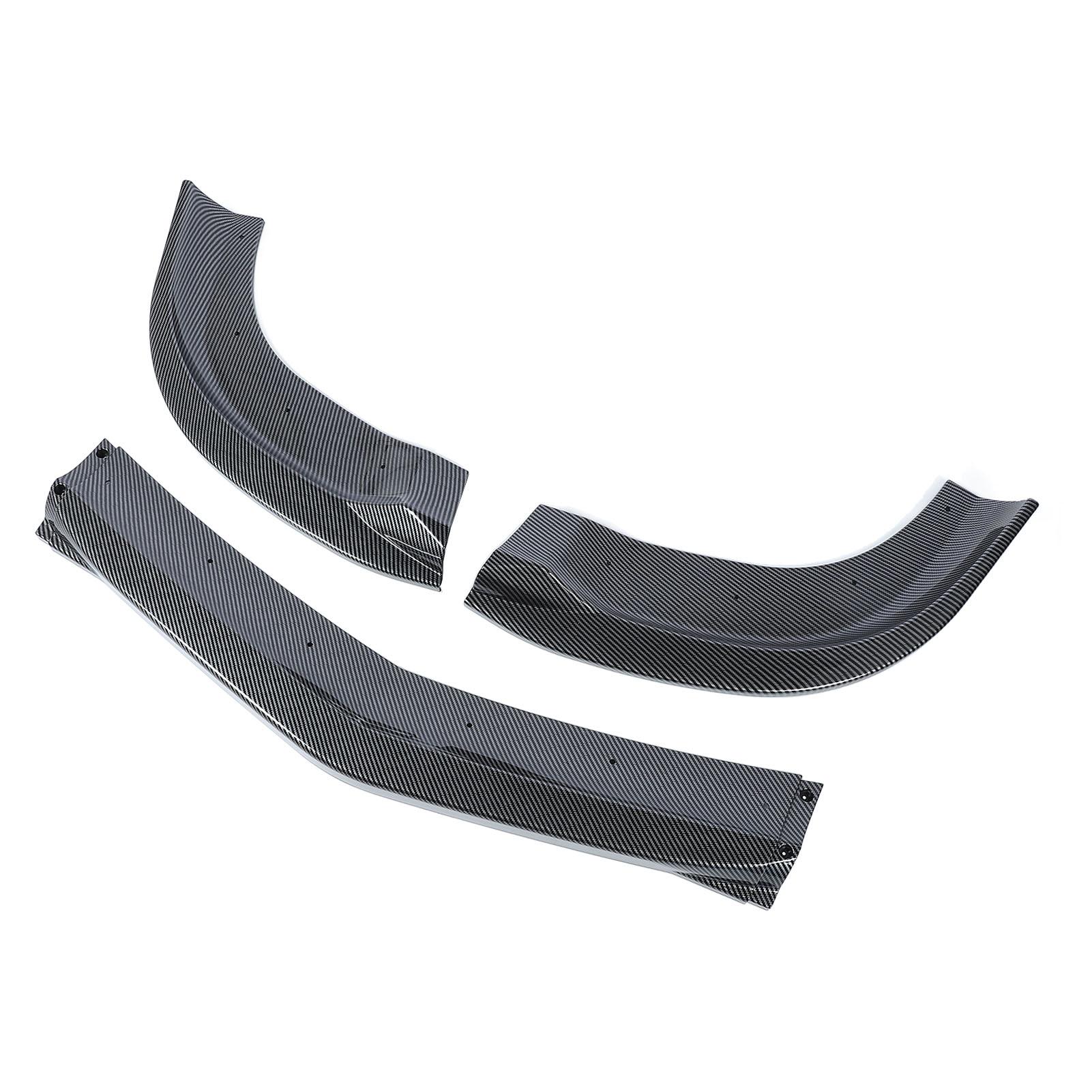 

3Pcs Front Bumper Lip Spoiler Splitter Sporty Look Front Lip Spoiler Splitter Protector for C-Class W204 Pre-Facelift C63 2007 to 2010