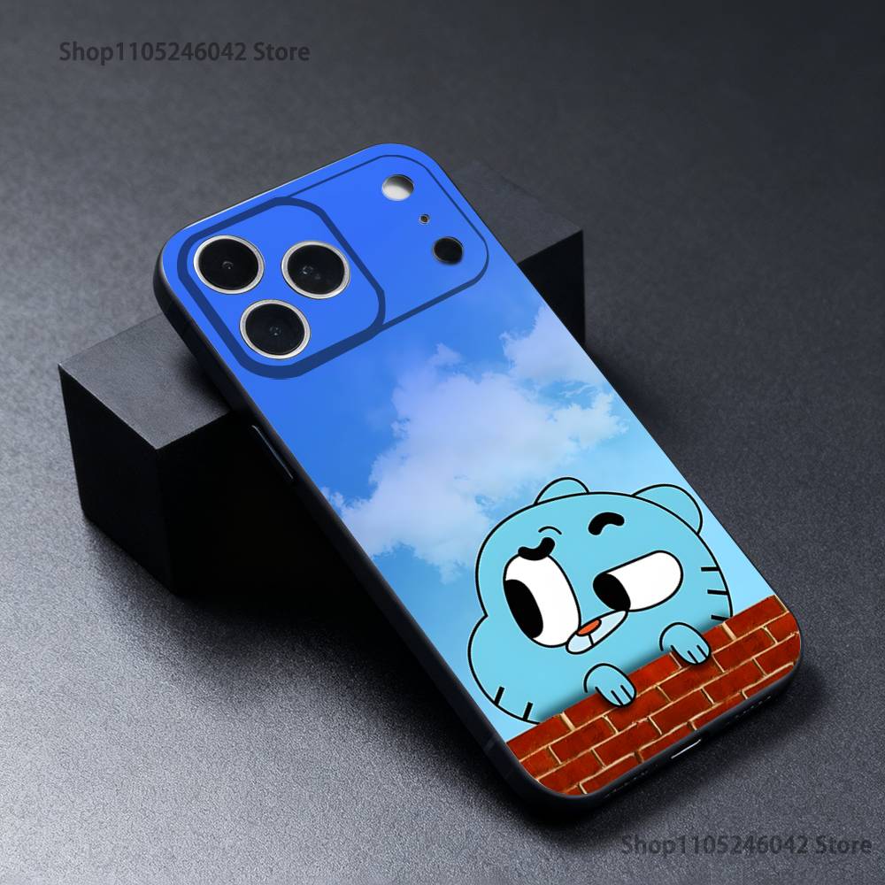 G-Gumballs And D-Darwins Wear-resistant Phone Case For iPhone 17,16,15,14,13,12,11,Pro,Max,Plus Black Soft Cover