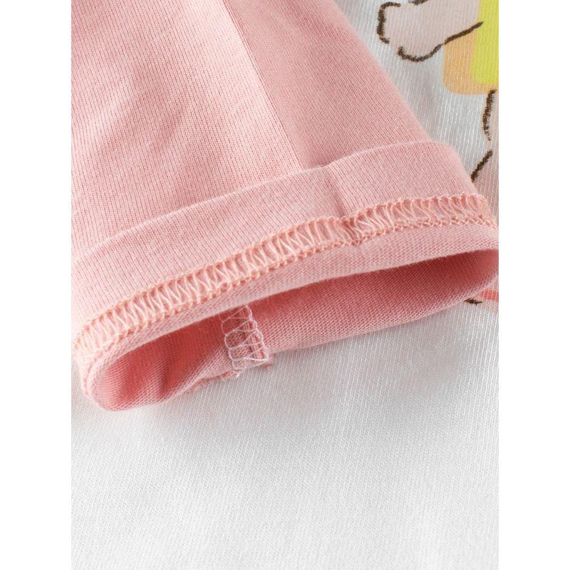27home Children's Clothing Spring and Autumn Girl Pig Fake Two-Piece Bottoming Shirts Babies' Long Sleeve T-shirt Baby Pure Cotton Clothes