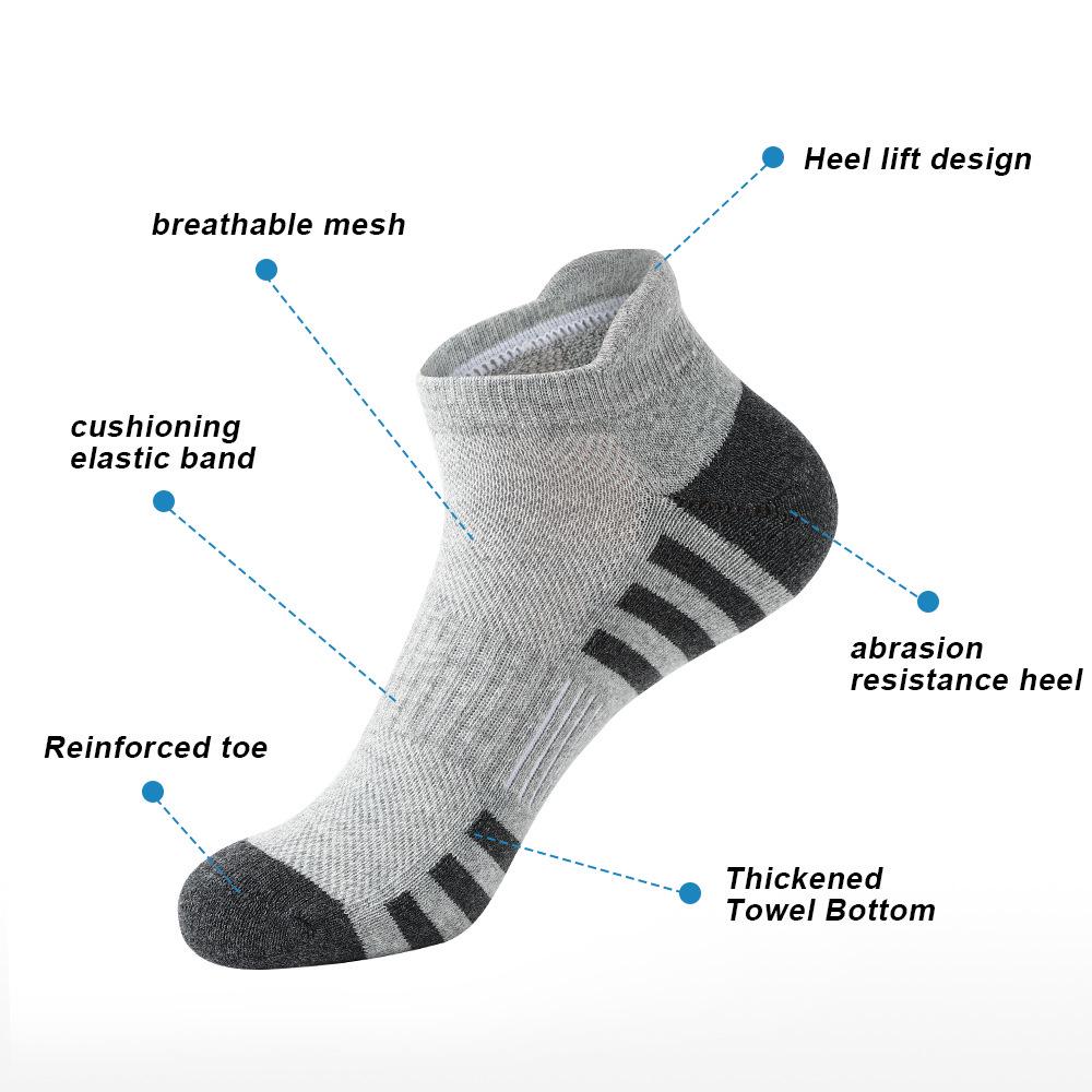 Men's Professional Sports Socks - Breathable, Thickened, Low-Cut for Hiking, Running & Basketball