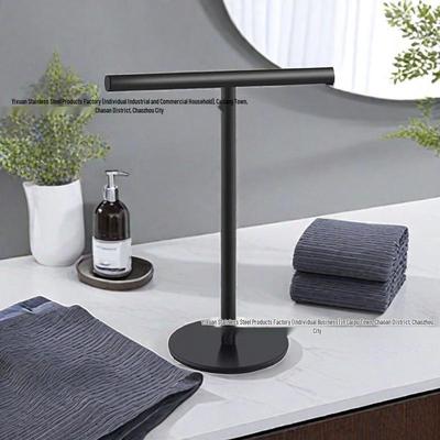 Space-Saving Vertical Towel Rack for Bathroom or Kitchen Countertop Storage
