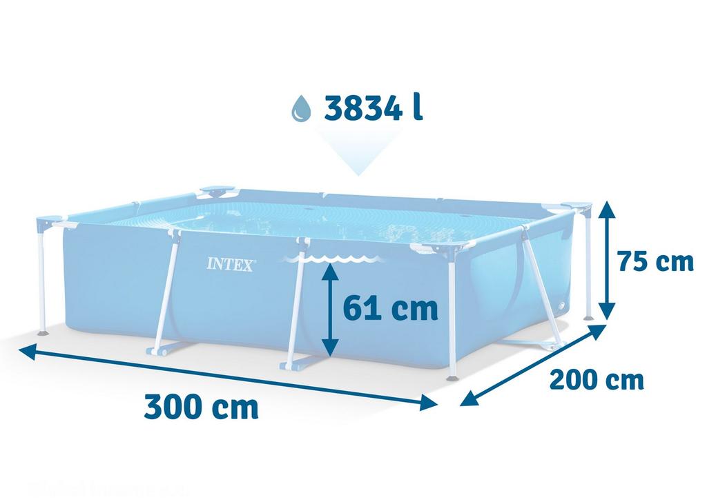 Piscina da Giardino con Struttura 300 X 200 X 75 Cm 2 in 1 Intex 28272
