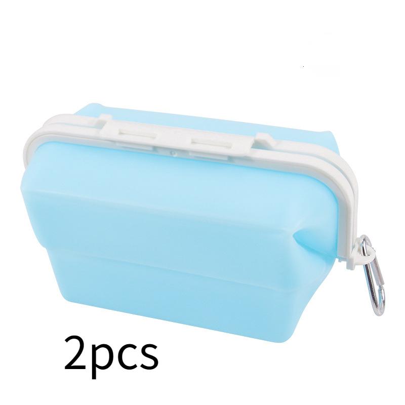 2pcs Silicone Food Storage Bags Microwave Safe, Anti Odor, Reusable Rectangular Containers with Clips for Refrigerator Organization Freshness