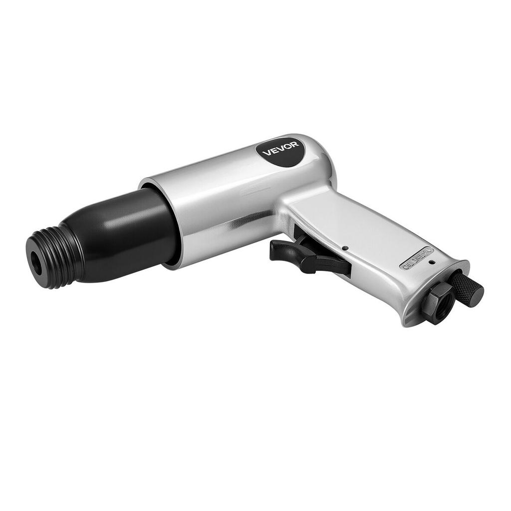 Martelete Pneumático, Martelo Pneumático 3500BPM com Curso de 70mm e 4 Peças de Talhadeiras Haste Redonda, Compacto com Empunhadura de Pistola Cinzel Pneumático Ferramenta Pá Pneumática para Corte