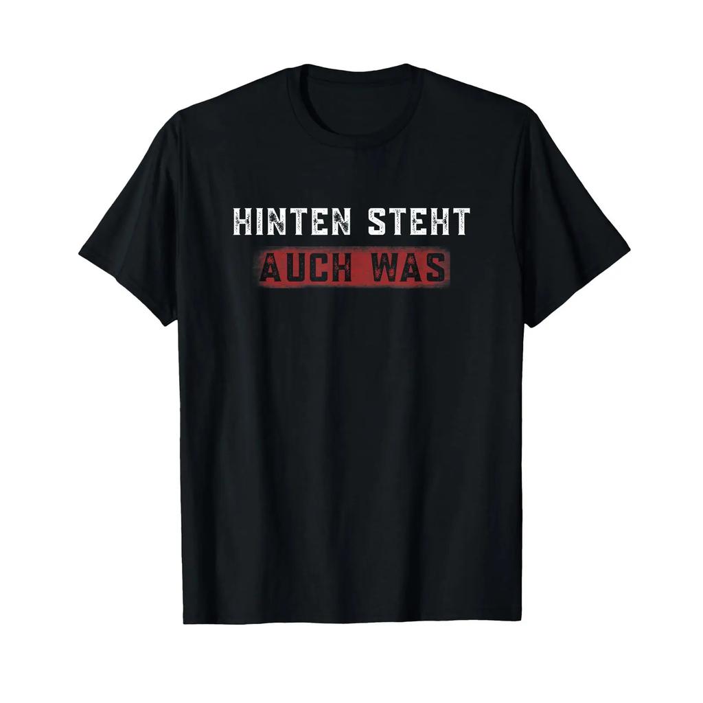 Hinten Steht Auch Wat Was T Shirt Black S Vintage Streetwear Fashion Homme Comfortable Versatile Graphic