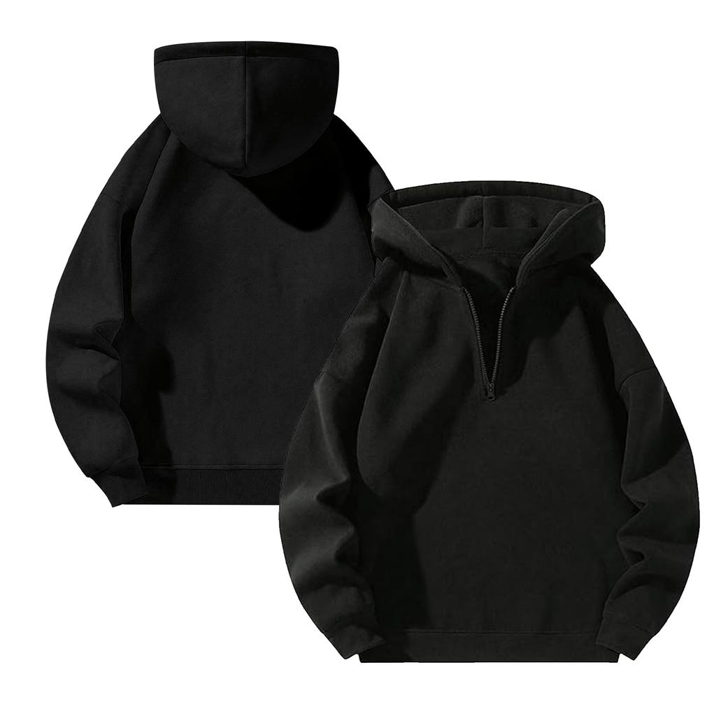 Men'S Lined Sweatshirts Fleece Pullovers Basic Tops Warm Winter Sweatshirts Men'S Oversized Fleece Sweatshirts With Hoodie