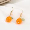 Fashion Earring Women Orange Fruit Drop Hanging Earrings for Teen Funny Girls Female Earrings Jewelry Accessories