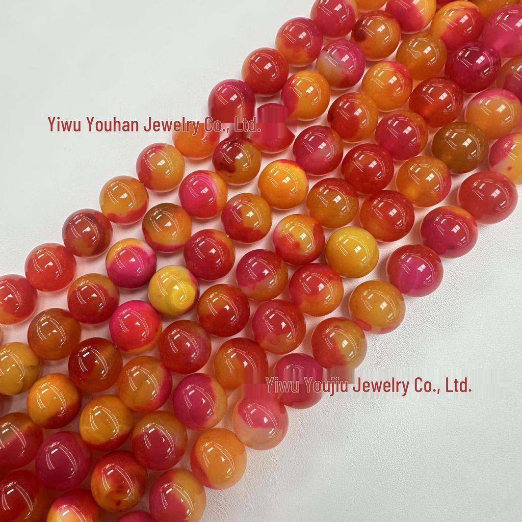 14mm Natural Planet Earth Agate Round Beads for DIY Jewelry