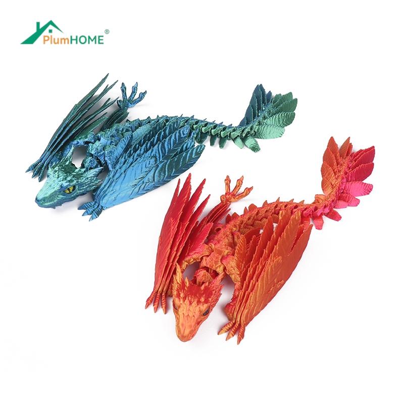 Feathered Wyvern Dragon 3D Printed Dragon Articulated Dragon Dragon 3D Printed Toys Desktop Pet