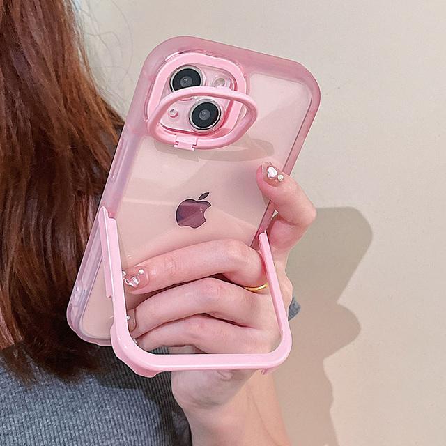 

Прозорий тримач-підставка Phone Case For Iphone 14 13 12 11 Pro Max Xs Max Xr X 14pro Захист камери Протиударна кришка-бампер For iPhone 14Plus