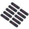 10PCS IP68 Waterproof Electrical Wire Cable 3Pin Connector Outdoor Plug Socket 0.5mm² 2.0mm²