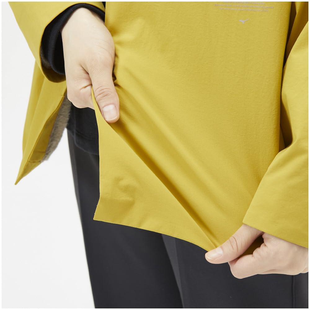 Mizuno Breath Thermo Thermal Mesh Short and Honey B2MEA731 Jacket, Moisture-Wicking Heat-Generating, Women's, Yellow,