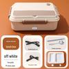Portable Plug-in Electric Lunch Box with Stainless Steel Compartments and Self-Heating Insulation