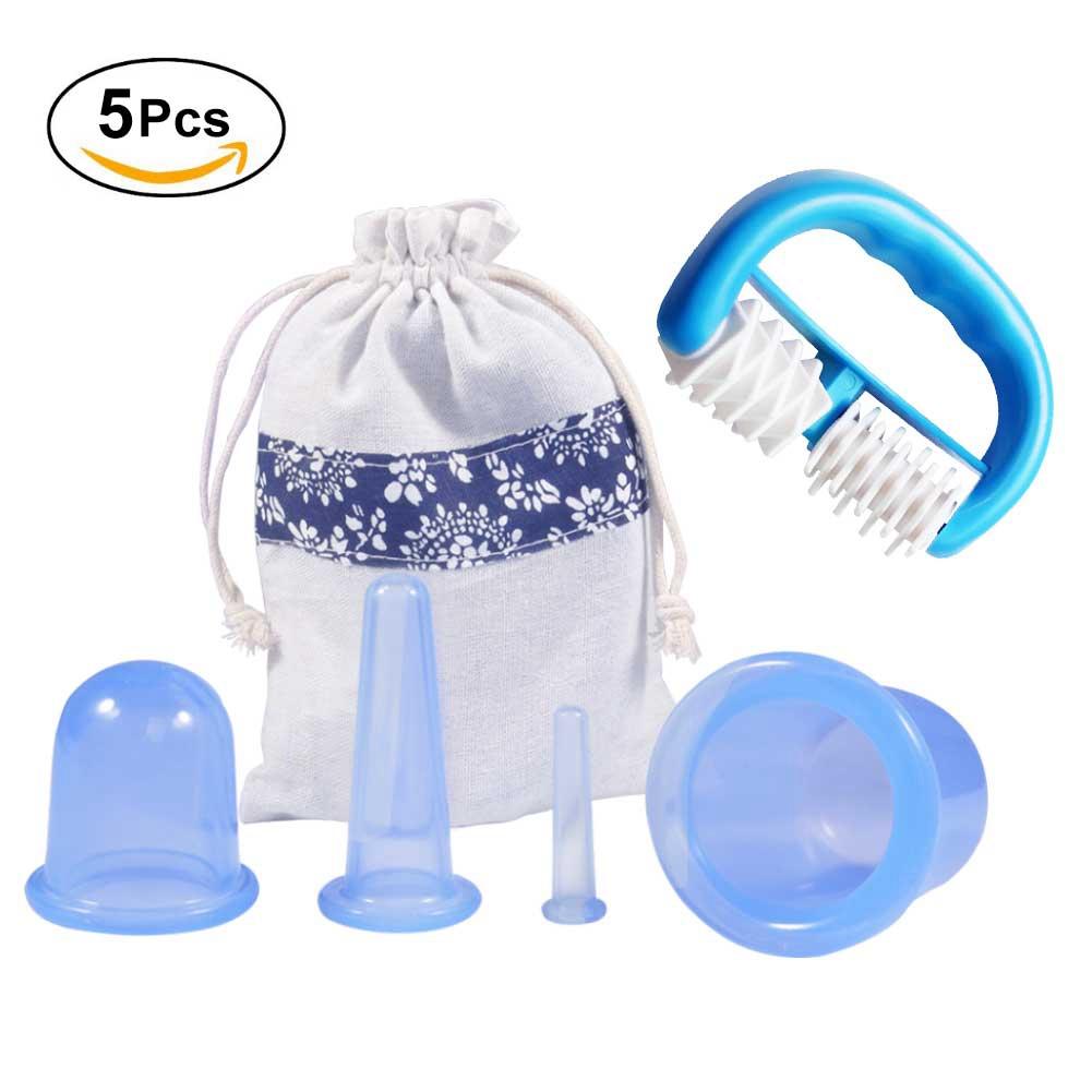 Silicone Anti Cellulite Cup Vacuum   Cups with   Roller Suction Cupping